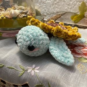 Crocheted Sunflower Sea Turtle